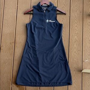 PETER MILLAR | BMW Women's Navy Zip-Up Golf Dress | Size X-Small